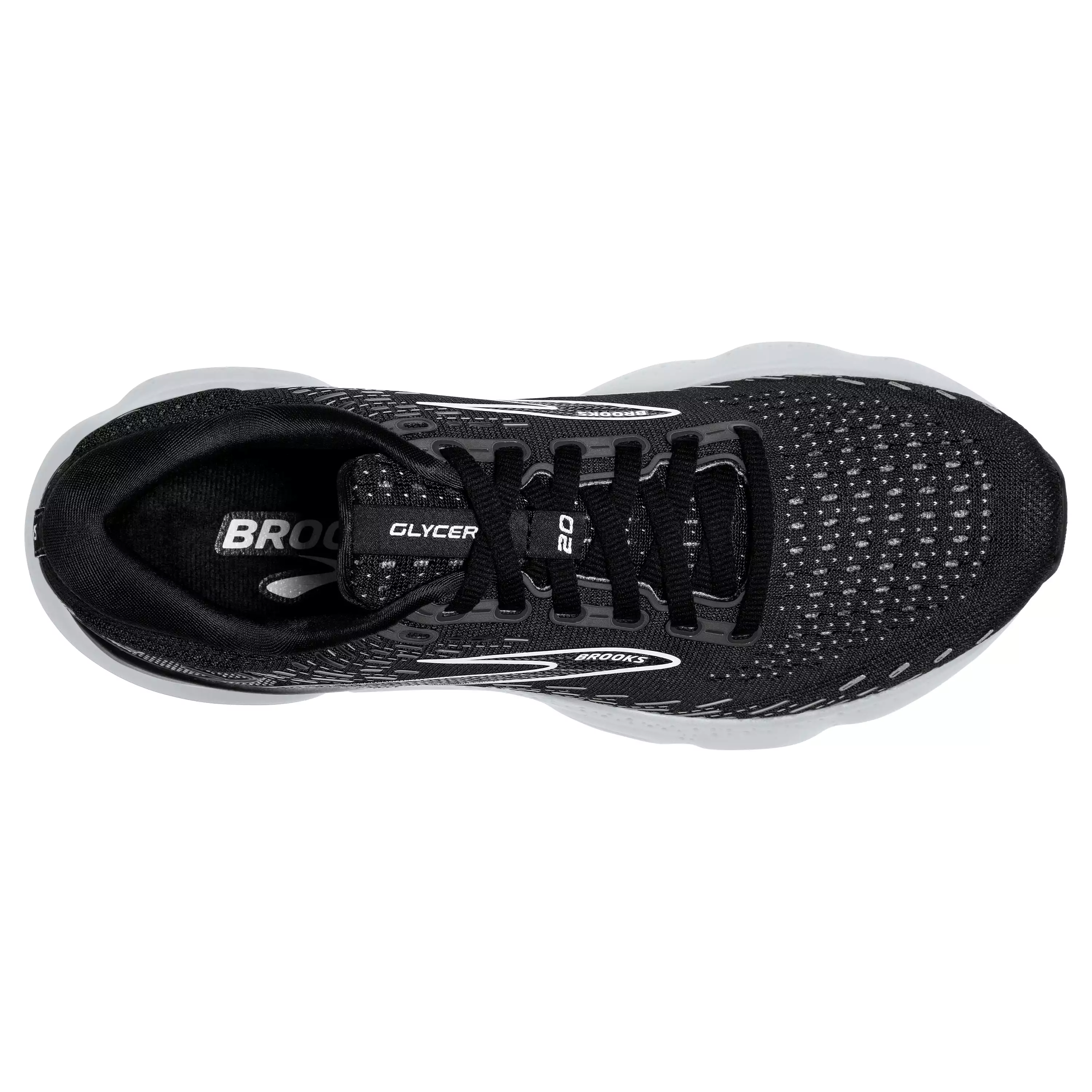 W Brooks Glycerin 20 Black/White/Alloy