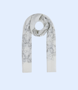 WA0838-WHITE-Scarf For Women