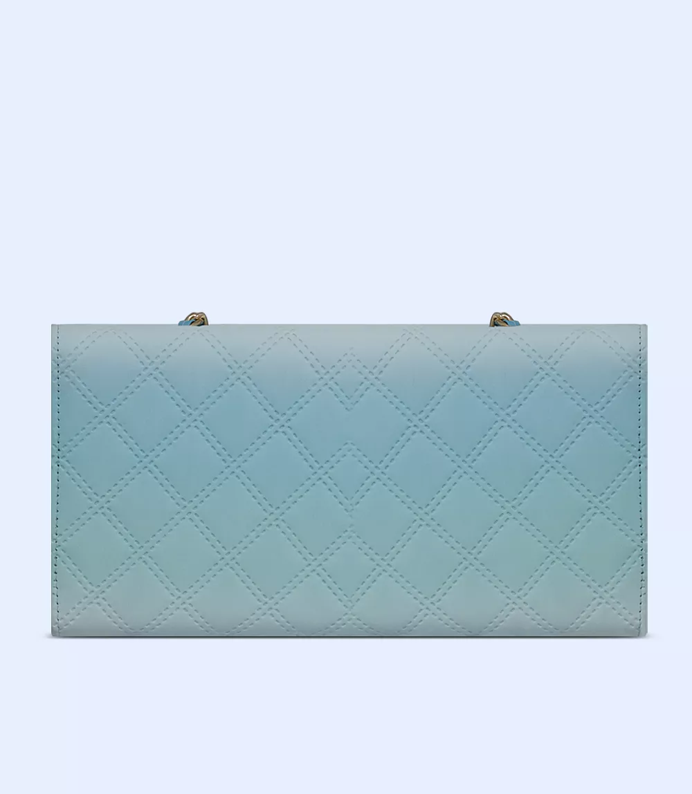 WB2247-BLUE-Women Snazzy Clutch