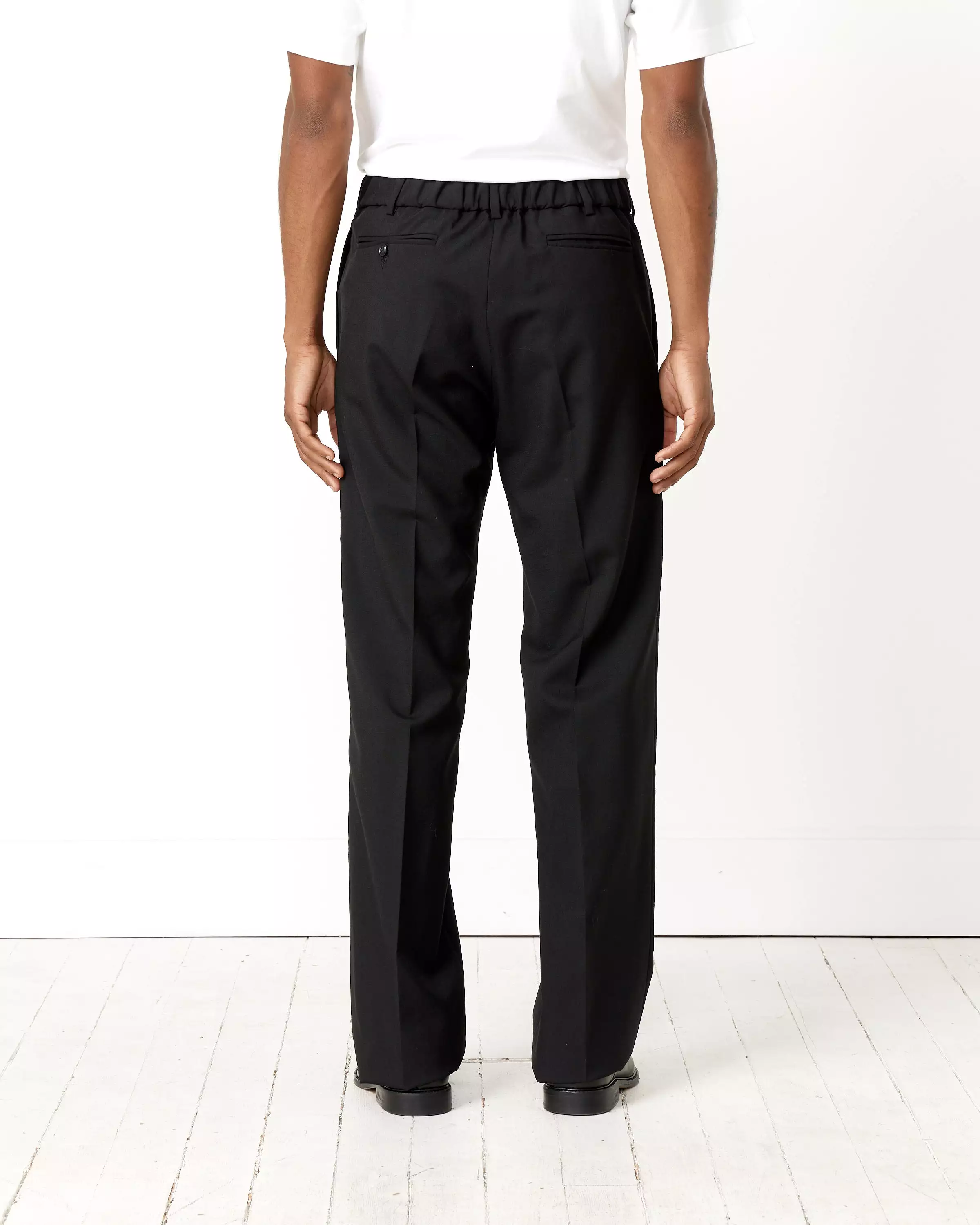 West Coast Tropical Wool Pant in Black