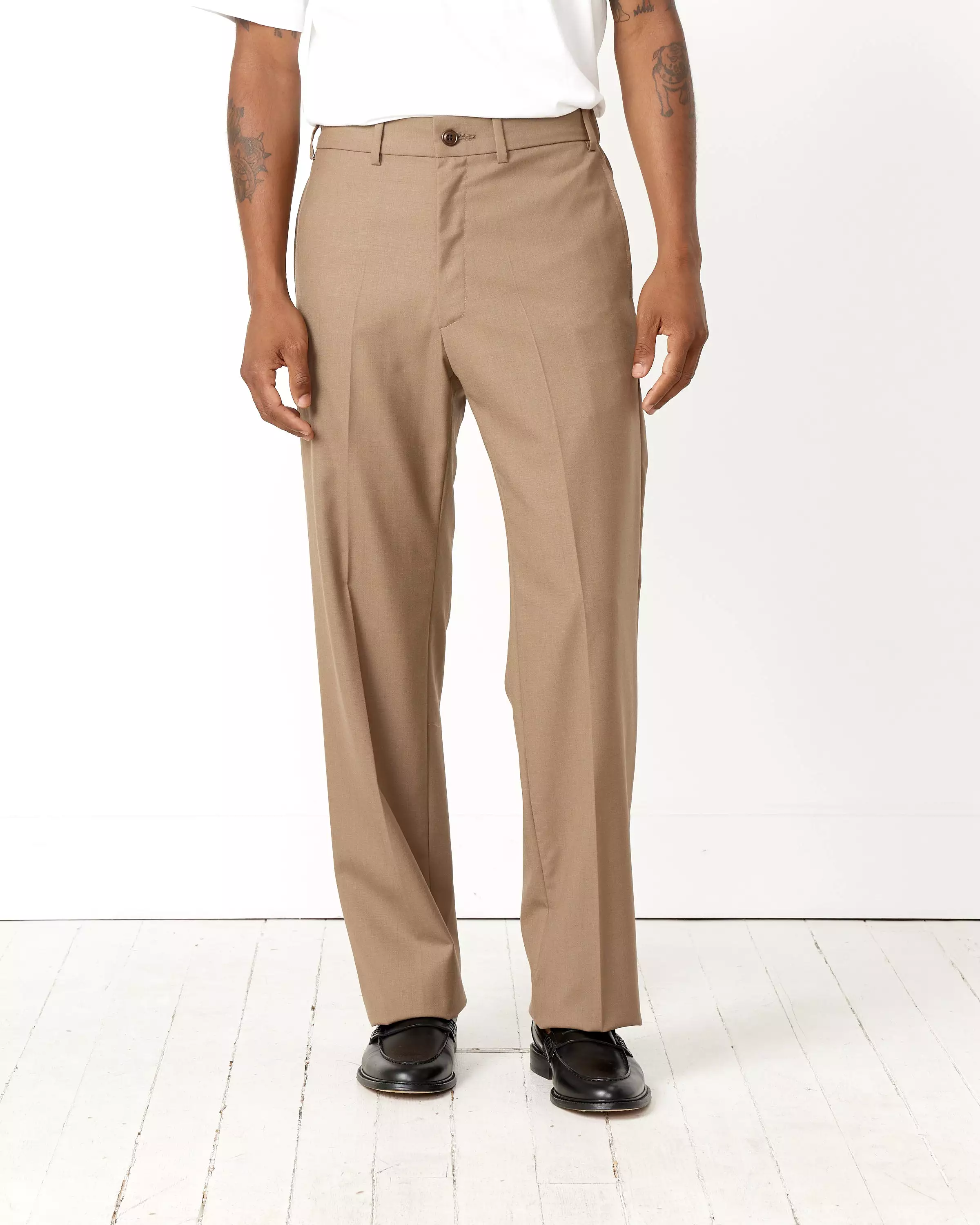 West Coast Tropical Wool Pant in Khaki