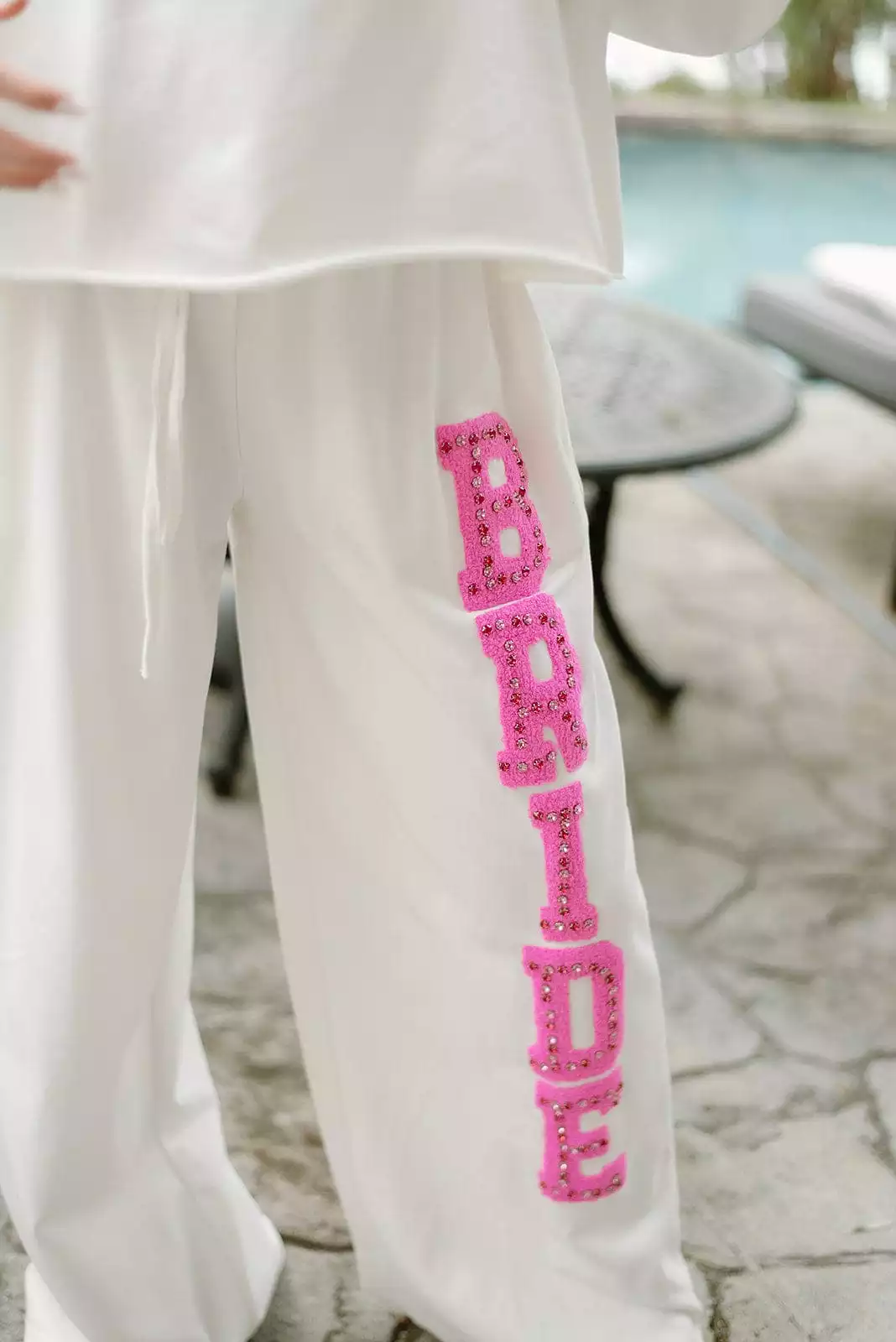 White Bride Lounge Set Sweatpants