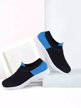 Women Blue Sports Slip-On Walking Shoes