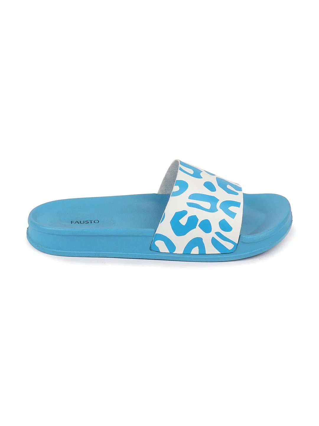 Women Blue/White Outdoor Slider Flip Flops