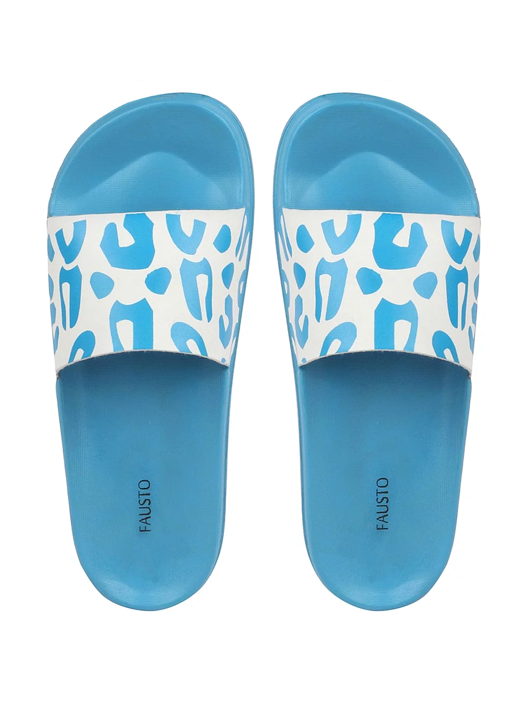 Women Blue/White Outdoor Slider Flip Flops