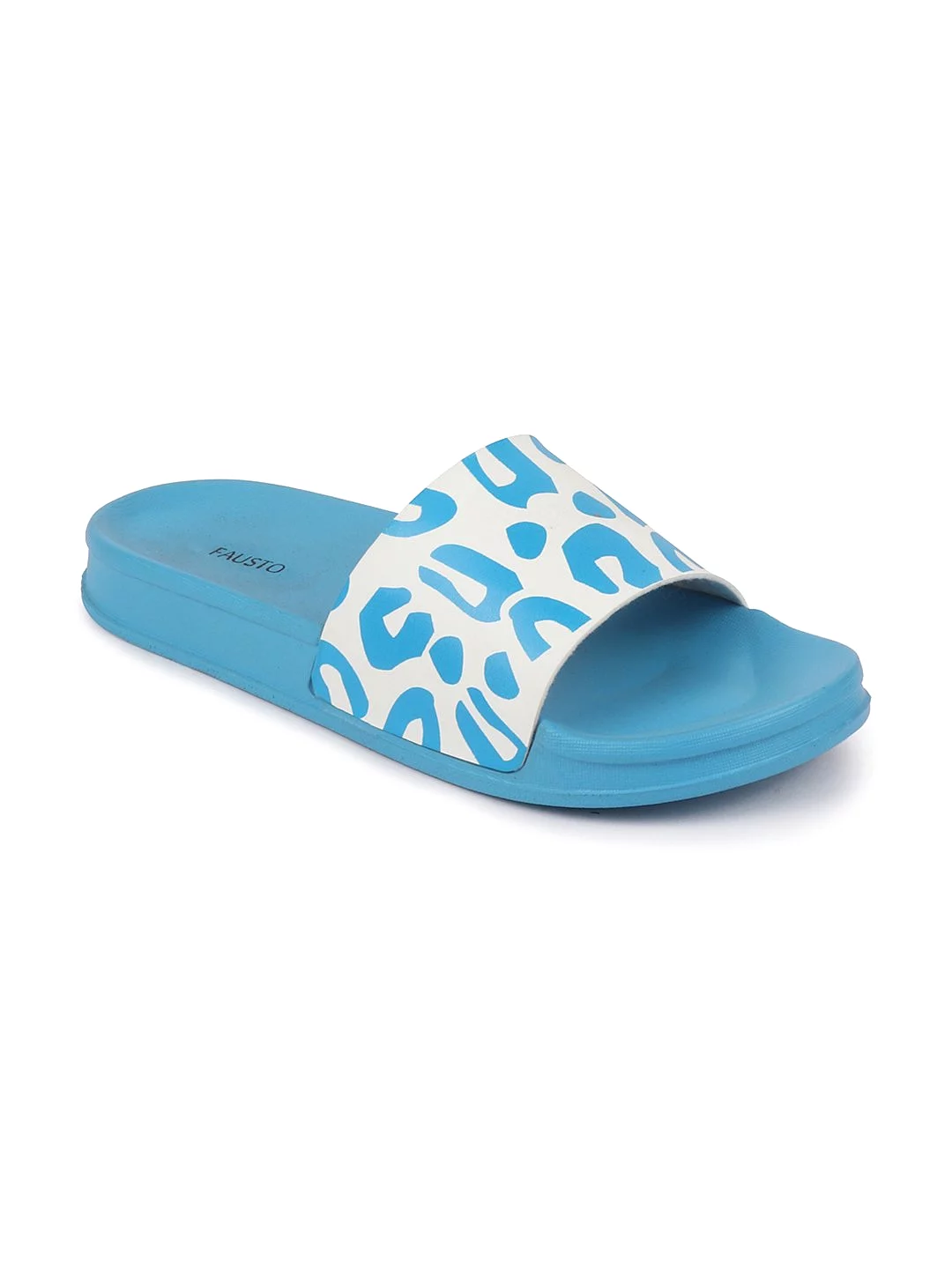 Women Blue/White Outdoor Slider Flip Flops