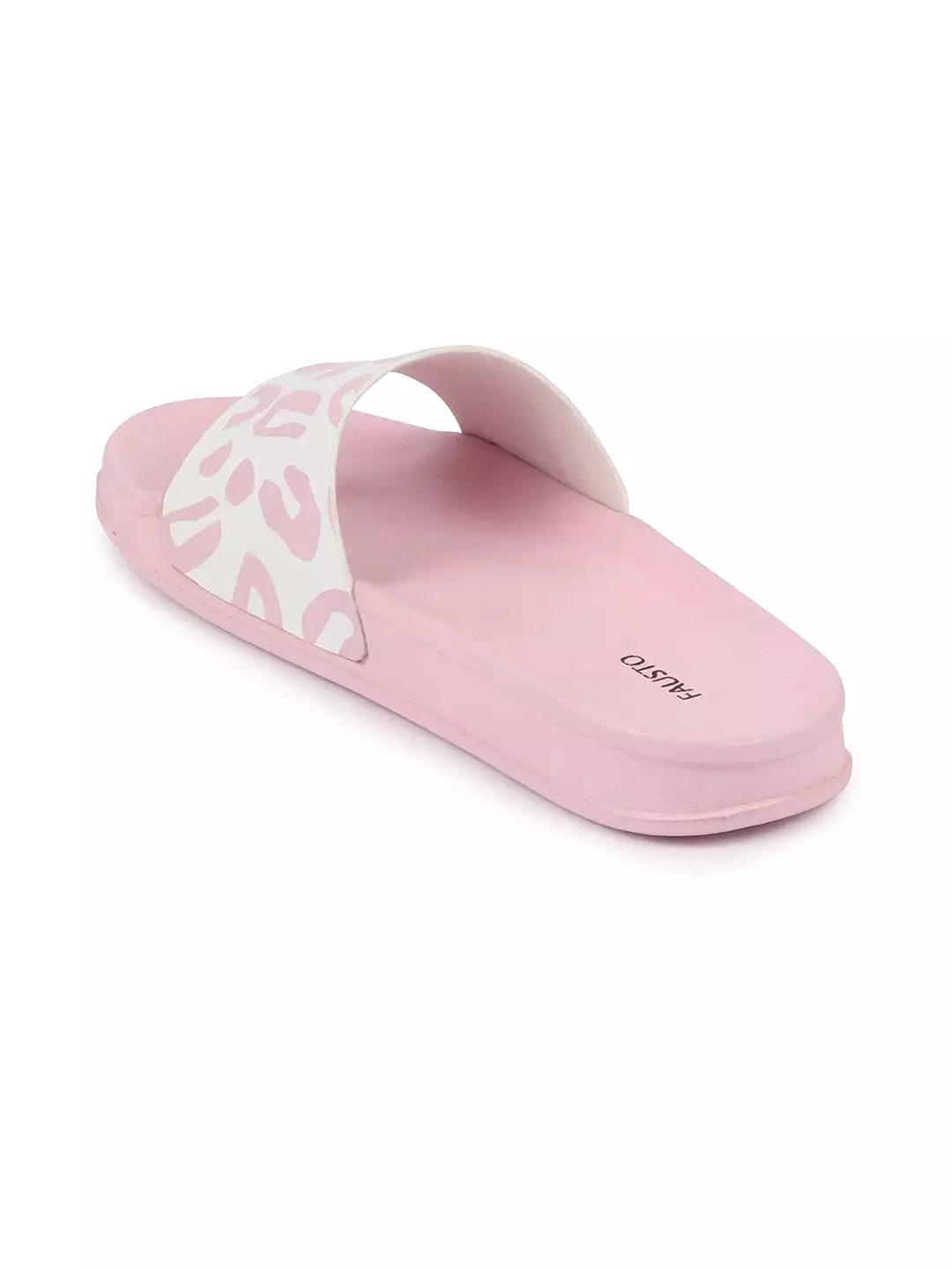 Women Pink/White Outdoor Slider Flip Flops