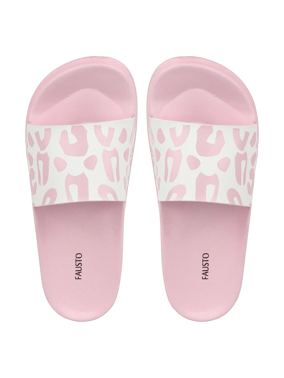 Women Pink/White Outdoor Slider Flip Flops