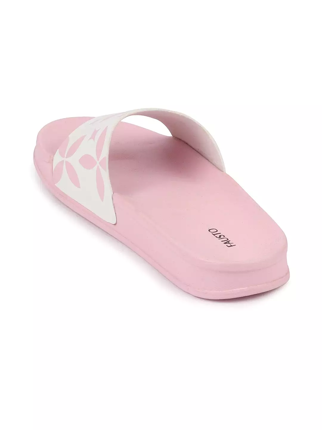 Women Pink/White Outdoor Slider Flip Flops