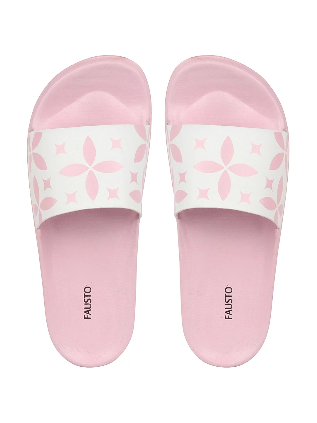 Women Pink/White Outdoor Slider Flip Flops