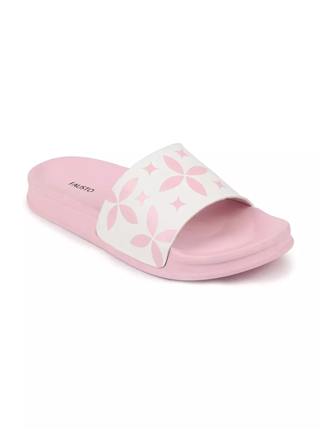 Women Pink/White Outdoor Slider Flip Flops