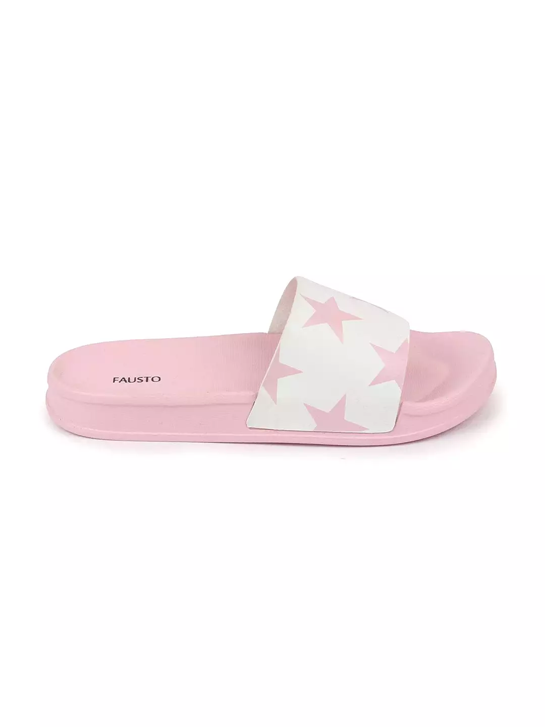 Women Pink/White Outdoor Slider Flip Flops