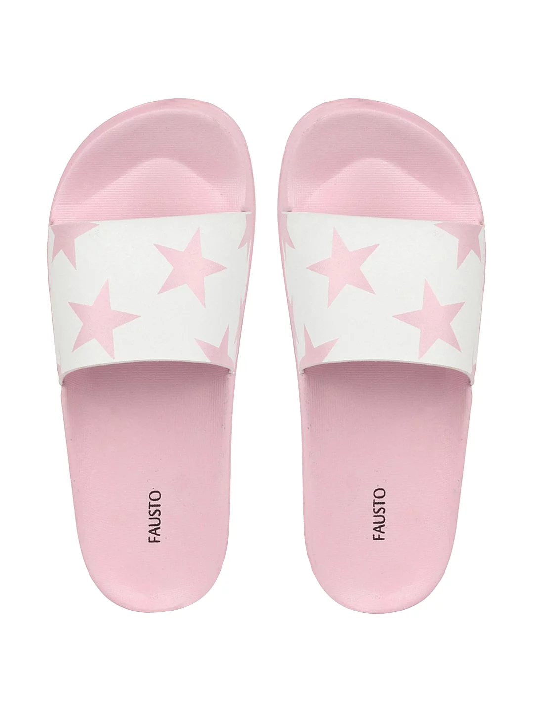 Women Pink/White Outdoor Slider Flip Flops