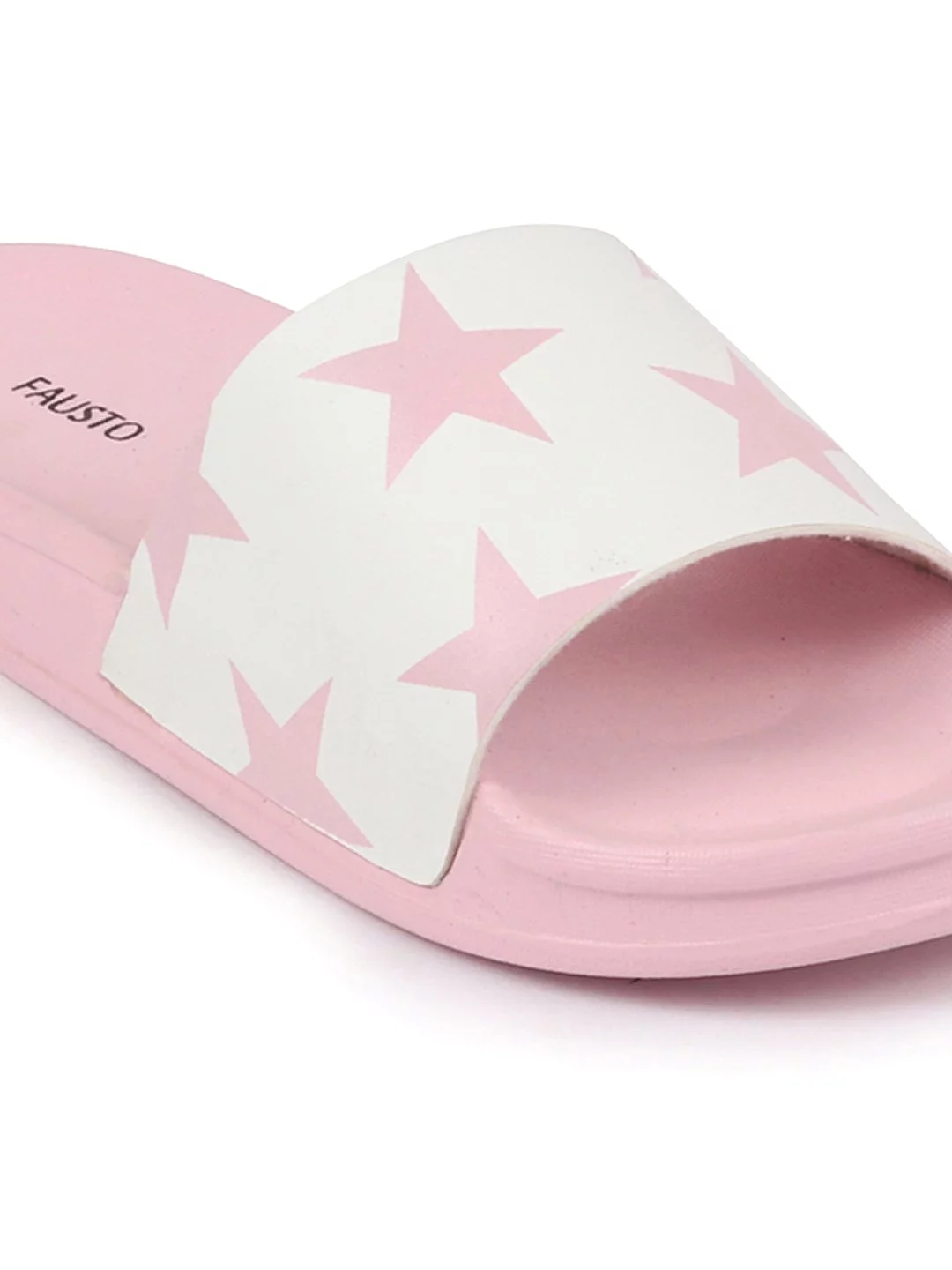 Women Pink/White Outdoor Slider Flip Flops