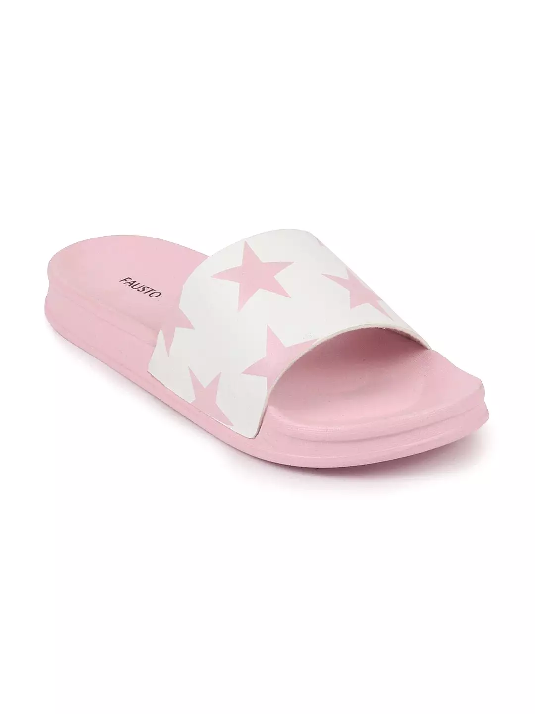 Women Pink/White Outdoor Slider Flip Flops