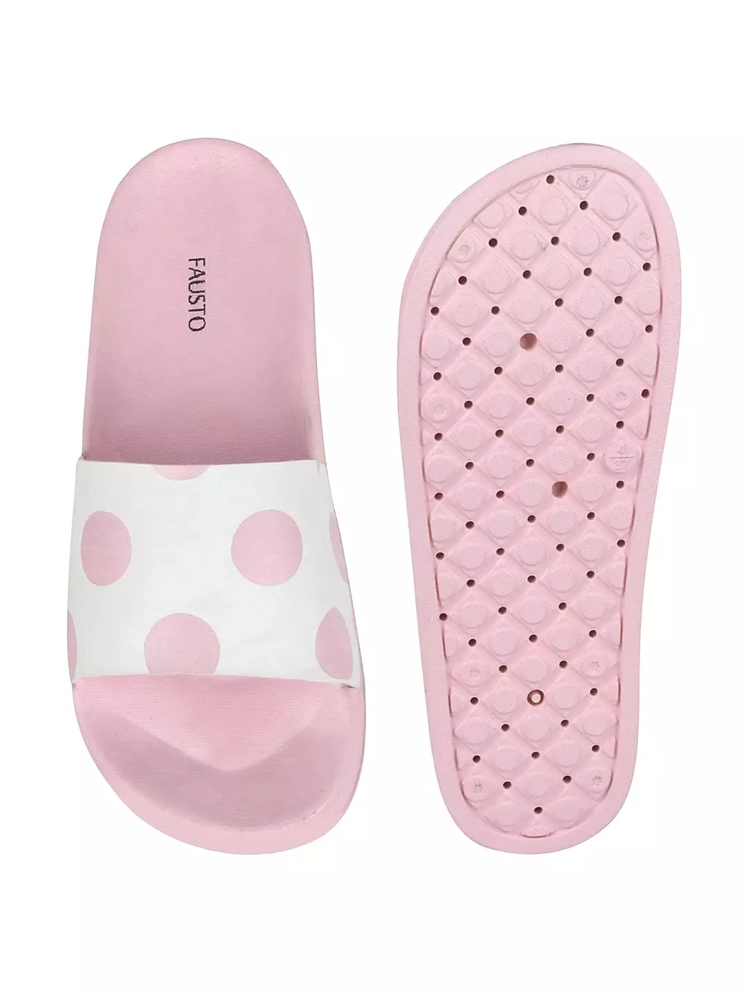 Women Pink/White Outdoor Slider Flip Flops