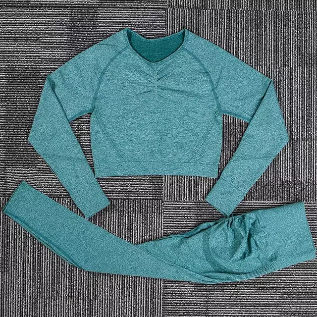 Women Seamless yoga set Fitness Sports Suits GYM Cloth