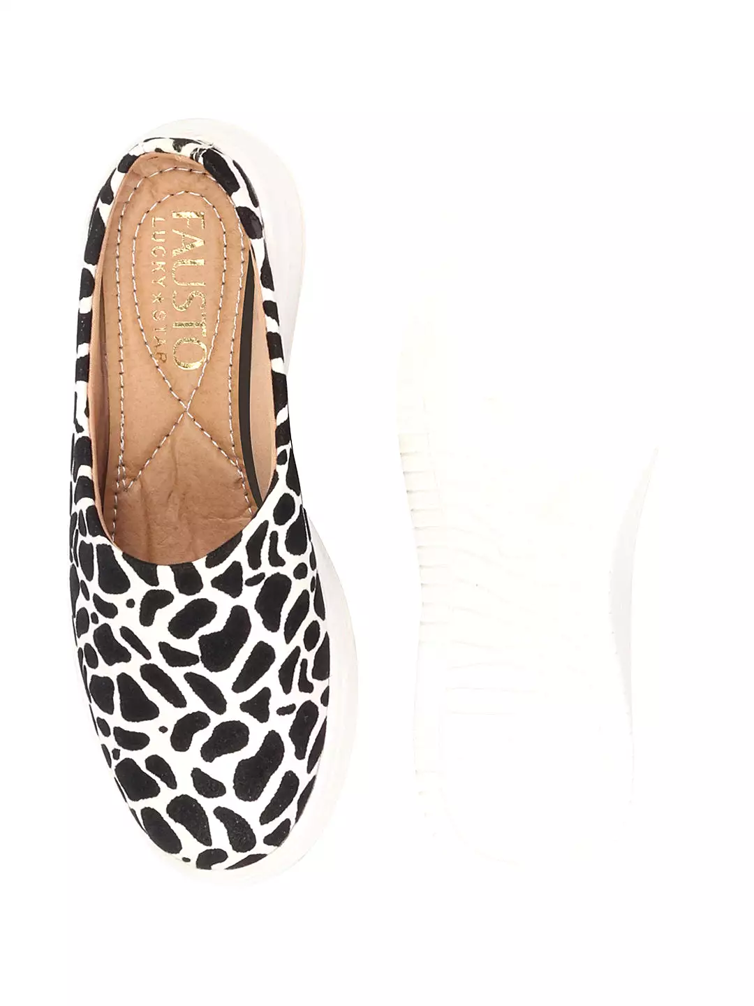 Women White Fashion Outdoor Leopard Print Height Enhancer Open Back Slip On Casual Shoes