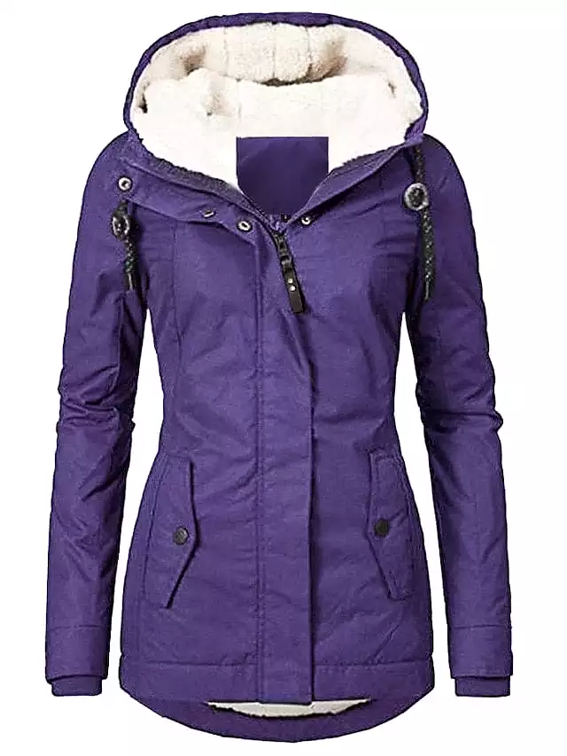 Women's 3-in-1 Windproof Puffer Jacket in Purple Blushing Pink