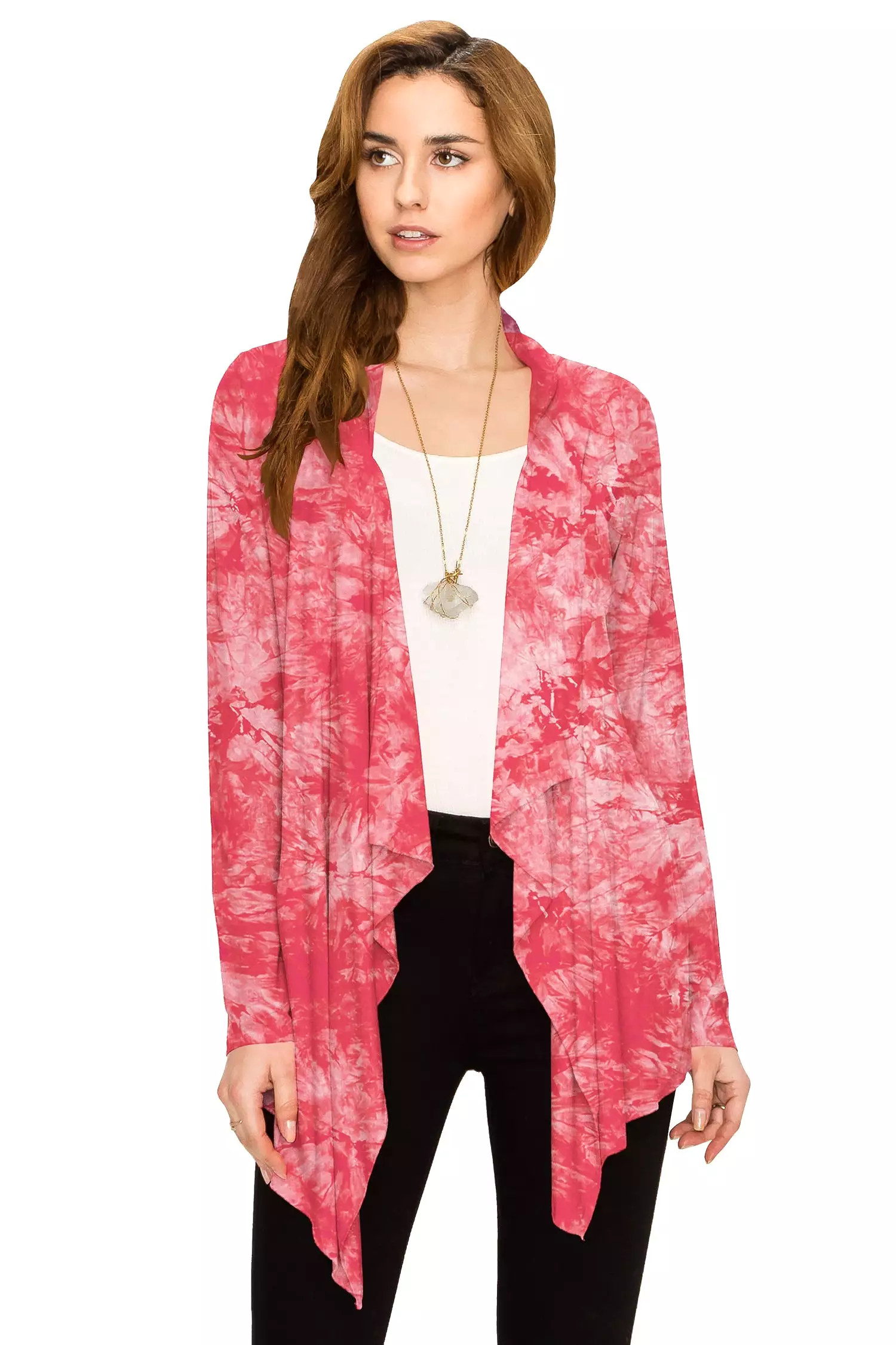 Women's Drape Front Open Cardigan Long Sleeve Irregular Hem