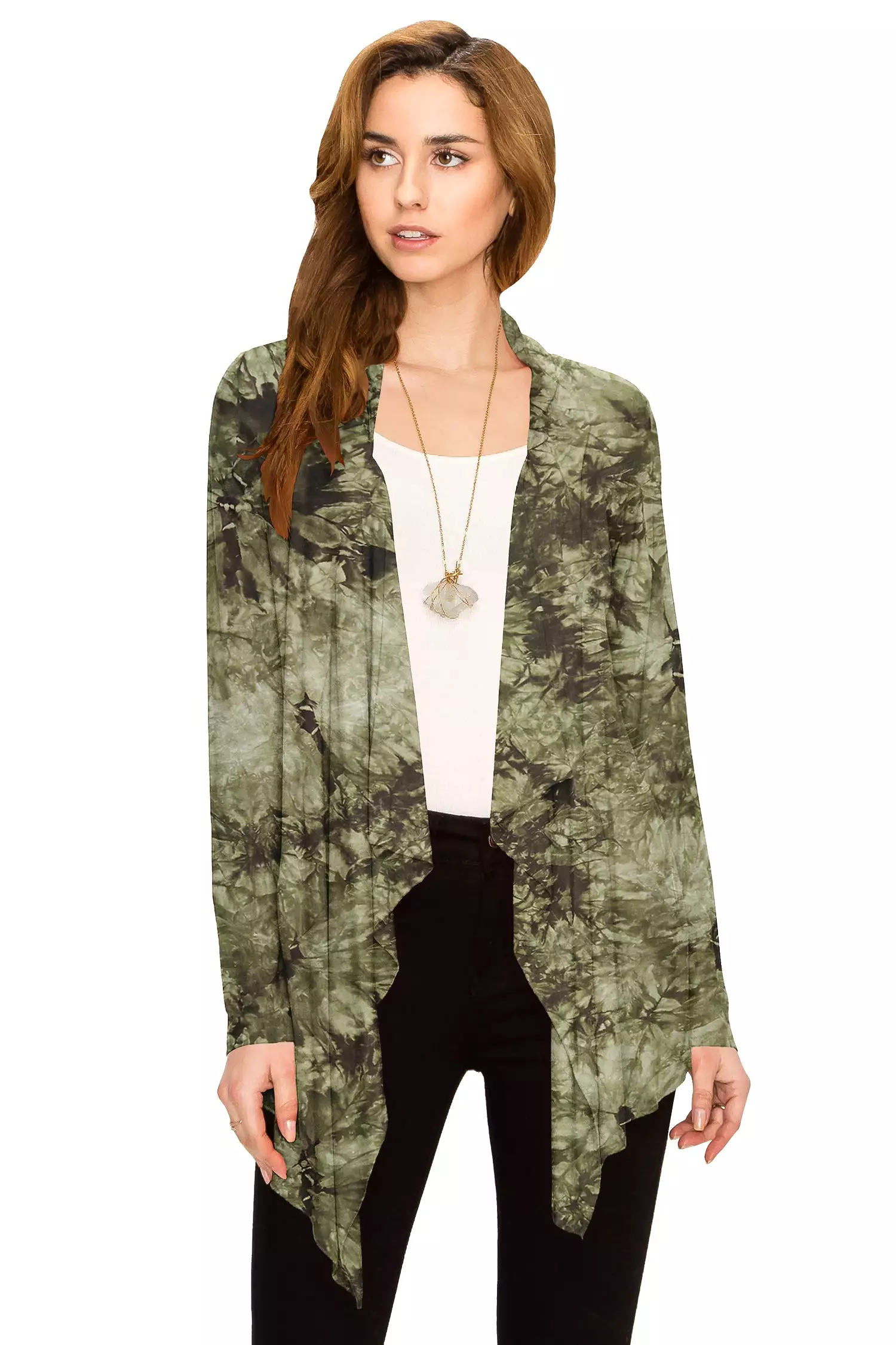 Women's Drape Front Open Cardigan Long Sleeve Irregular Hem