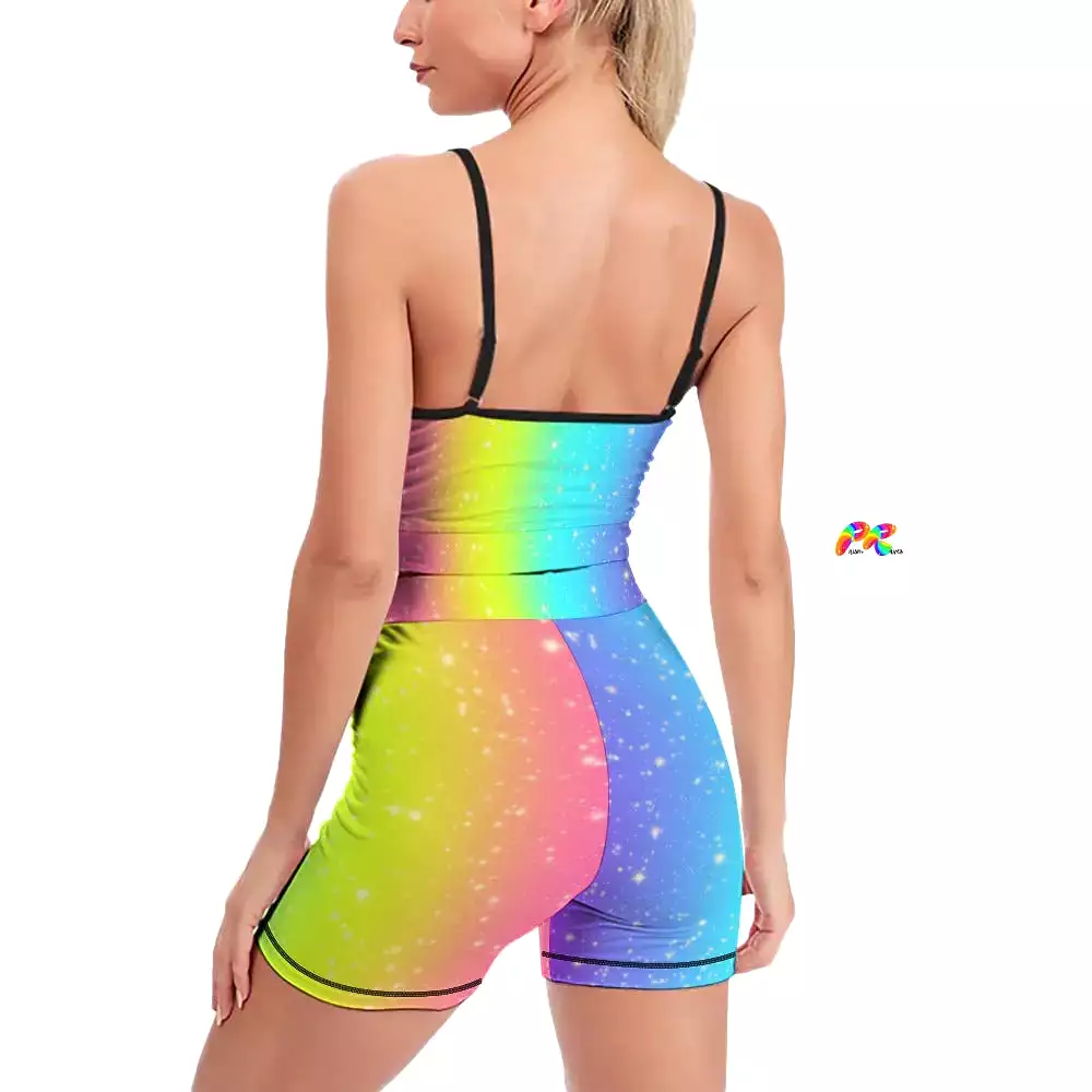 Women's Rainbow Festival Two Piece Set