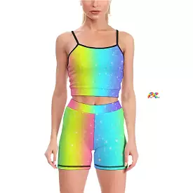 Women's Rainbow Festival Two Piece Set