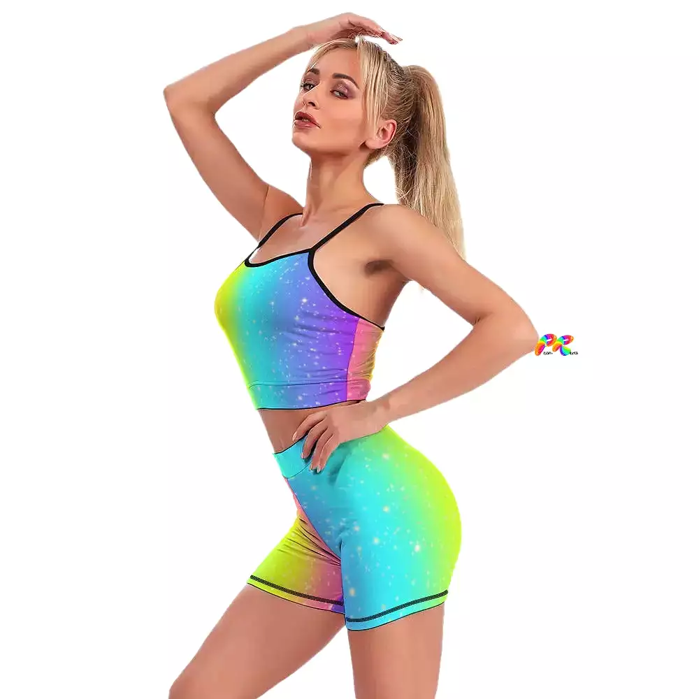 Women's Rainbow Festival Two Piece Set