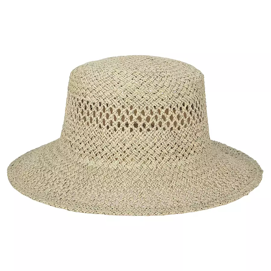 Woven Paper Bucket Hat with Ventilation